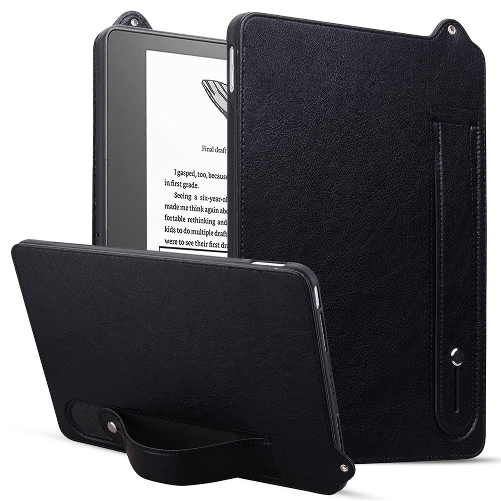 For Amazon Kindle Scribe (2024) / (2022) Case Hand Strap Kickstand Leather Tablet Cover