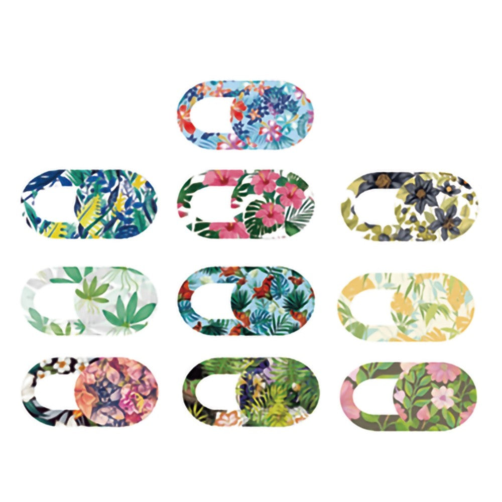 10Pcs / Set Flower Pattern Laptop Tablet Camera Cover Privacy Protection Webcam Slider Lid