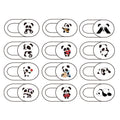 12Pcs / Set Cartoon Panda Pattern Laptop Tablet Phone Camera Privacy Protection Slider Cover Webcam Adhesive Cover