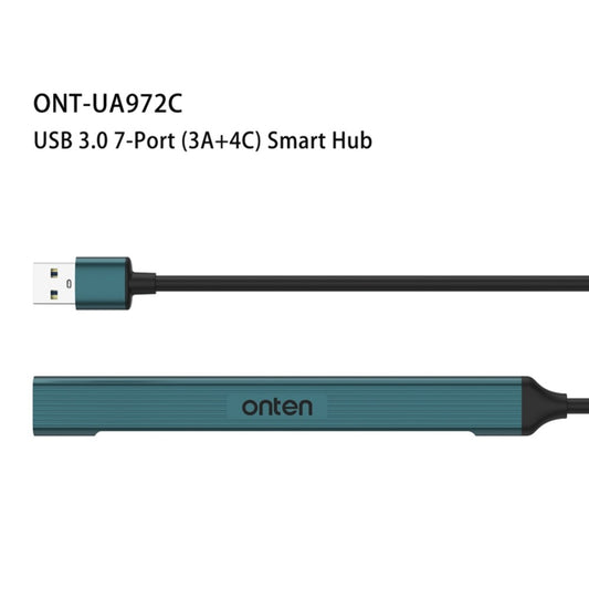 ONTEN UA972C 7-in-1 Hub USB-A 3.0 to USB 3.0 / 2.0 + Type-C Multiport Docking Station