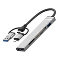 8Pin USB Type-C 3 in 1 Adapter Hub SD TF CF Card Reader USB Data Type-C 3.5mm Headphone Connector