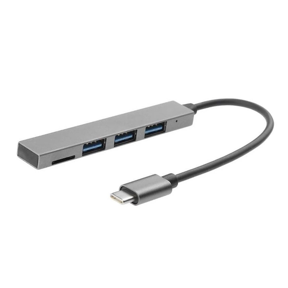 4 Ports Type-C to USB2.0 TF Card Slot Splitter Hub Adapter Support OTG for MacBook Pro/Air