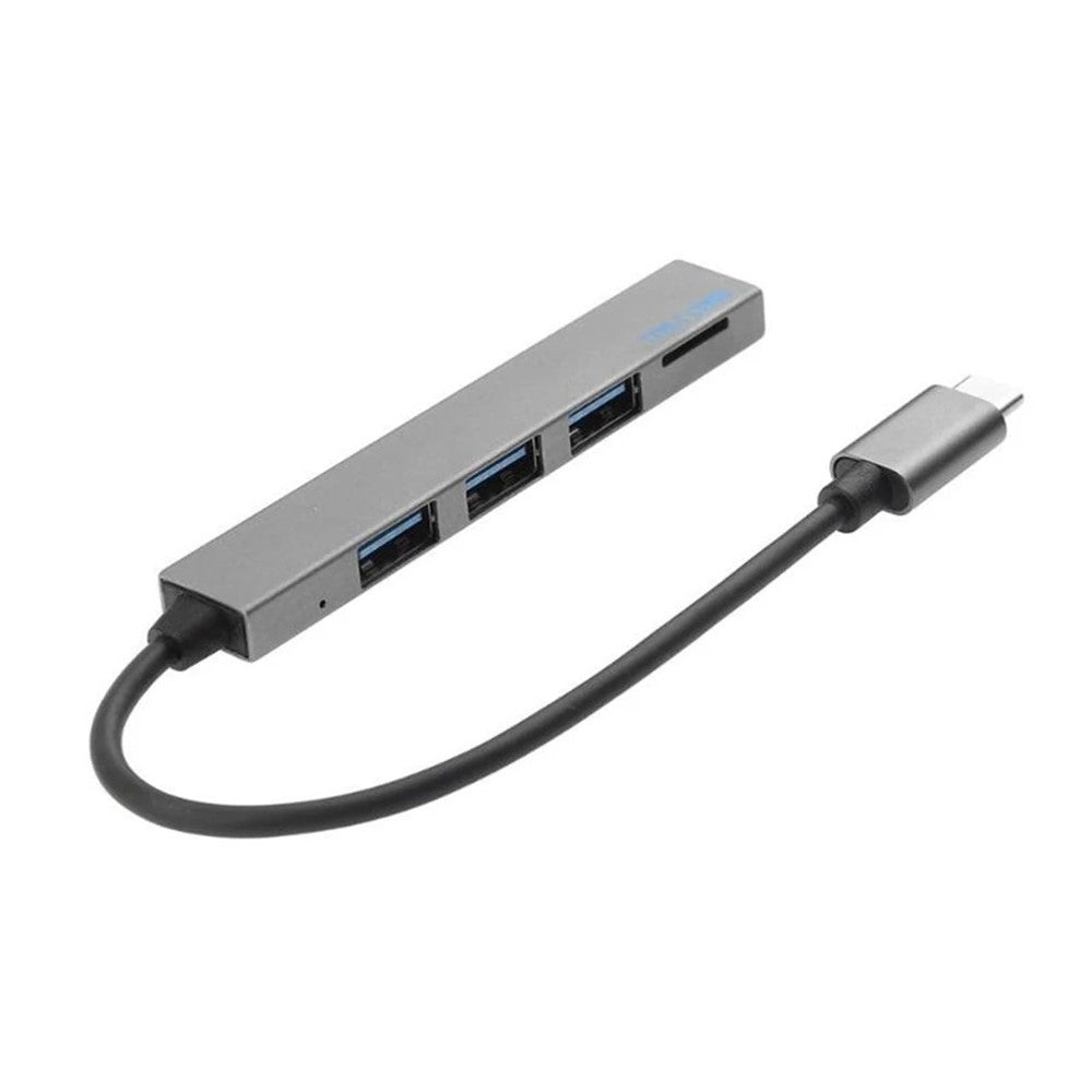 4 Ports Type-C to USB2.0 TF Card Slot Splitter Hub Adapter Support OTG for MacBook Pro/Air