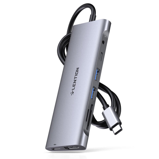 LENTION C37 HACR-1M USB-C Hub Adapter Multi-port Docking Station Type-C Converter Compatible with macOS, Windows, Vista, Linux Systems