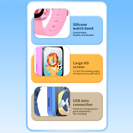 A21 1.5 Inch Touch Screen Kids Smart Watch with 30 Games Pedometer Habit Tracking Camera Watch