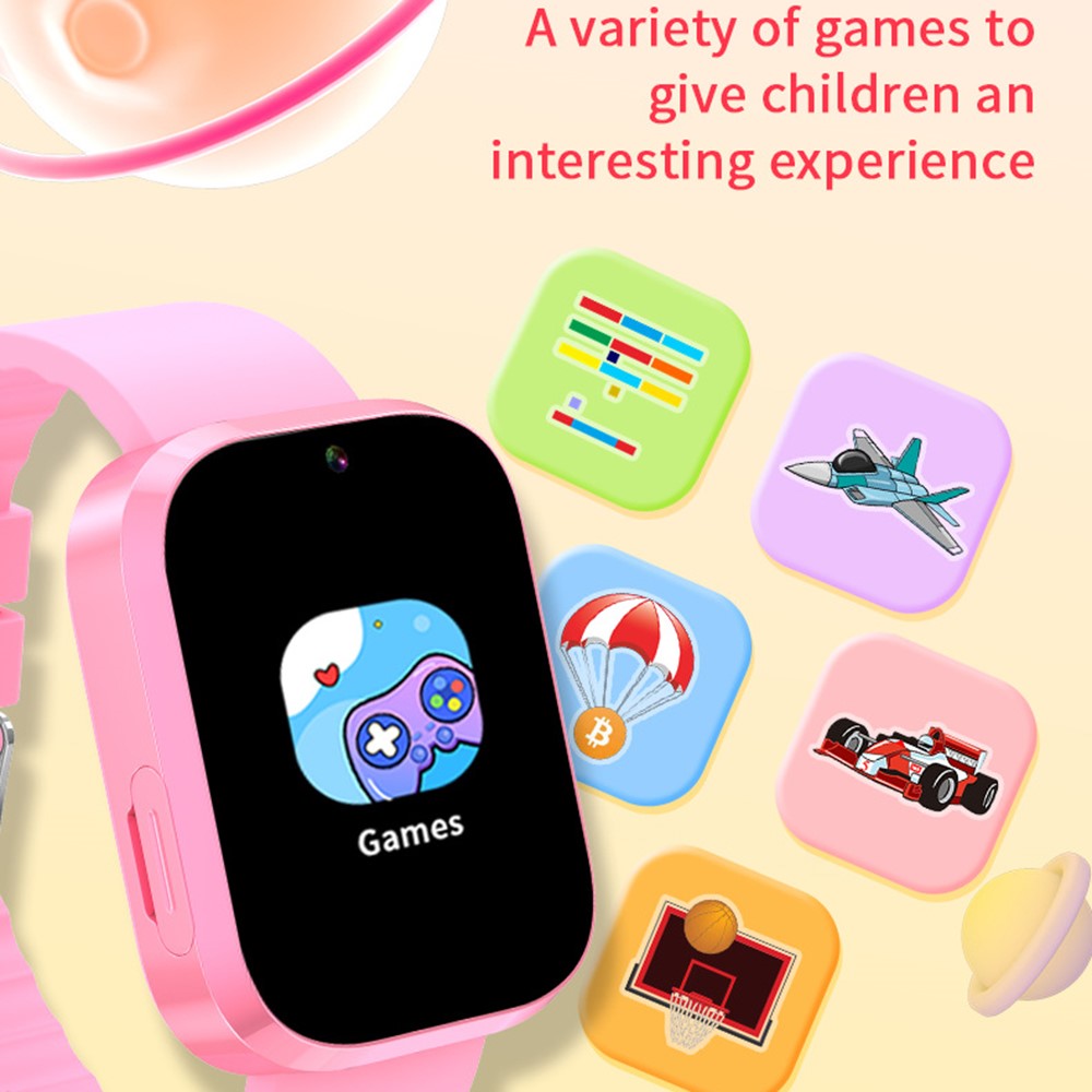 A21 1.5 Inch Touch Screen Kids Smart Watch with 30 Games Pedometer Habit Tracking Camera Watch