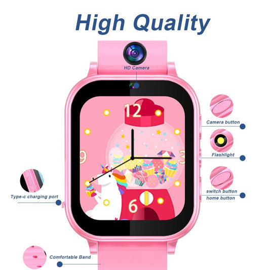 A18 1.83 Inch Kids Smart Watch Built In 22 Games Step Counter Habit Tracking Camera Watch