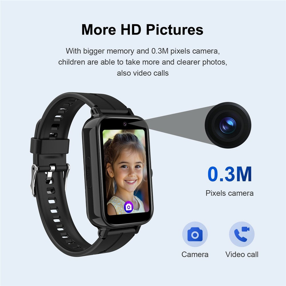 DH13S 1.57 Inch IPS Touch Screen Kids Smart Watch 4G Calling SOS GPS Tracking Wristwatch (Europe  /  Asian  /  Africa Version)
