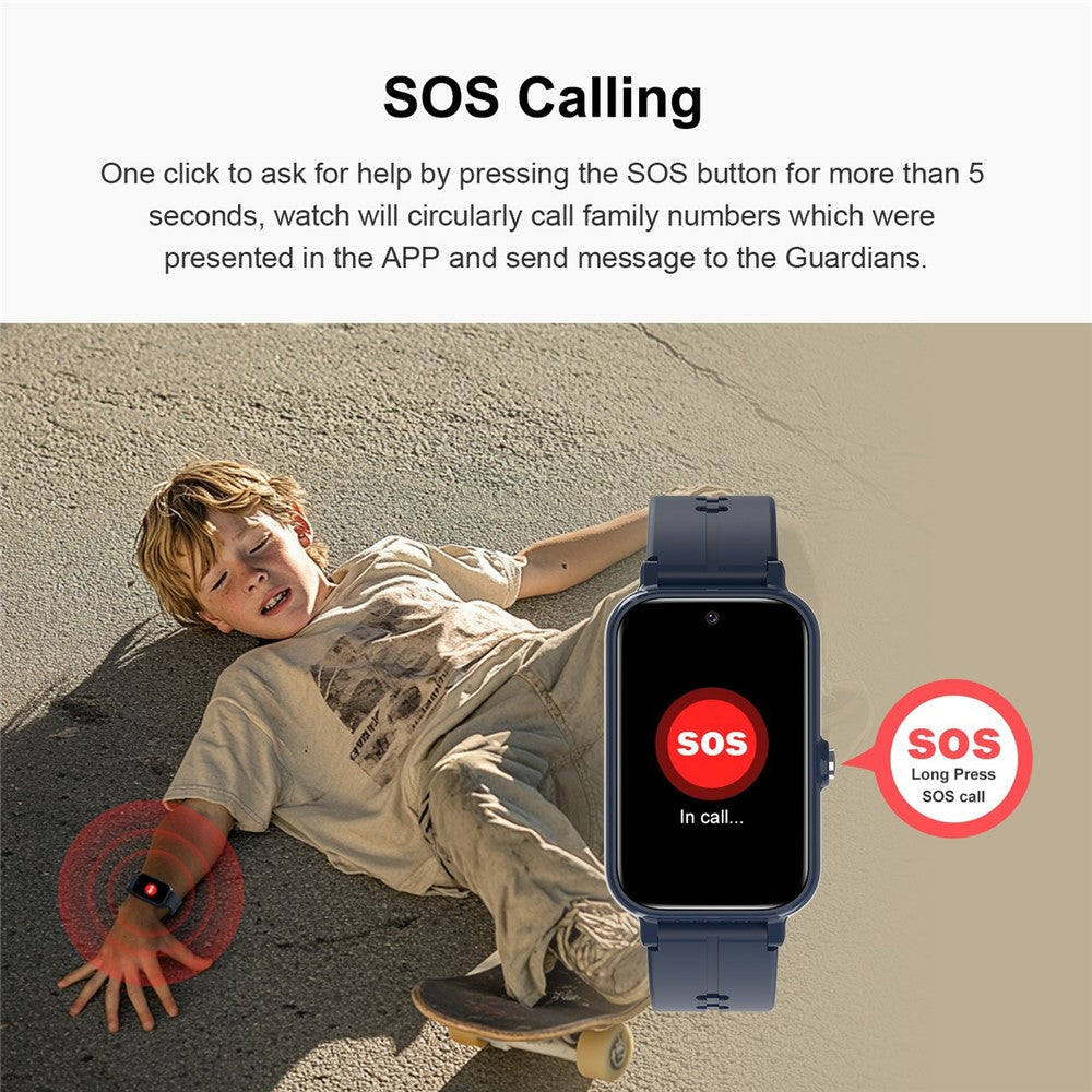DH13S 1.57 Inch IPS Touch Screen Kids Smart Watch 4G Calling SOS GPS Tracking Wristwatch (Europe  /  Asian  /  Africa Version)
