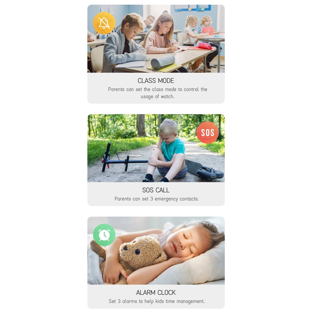D18 2.0 Inch 4G Kids Smart Watch SOS Call Hidden Retractable Camera (Europe  /  Asia  /  Africa Version)