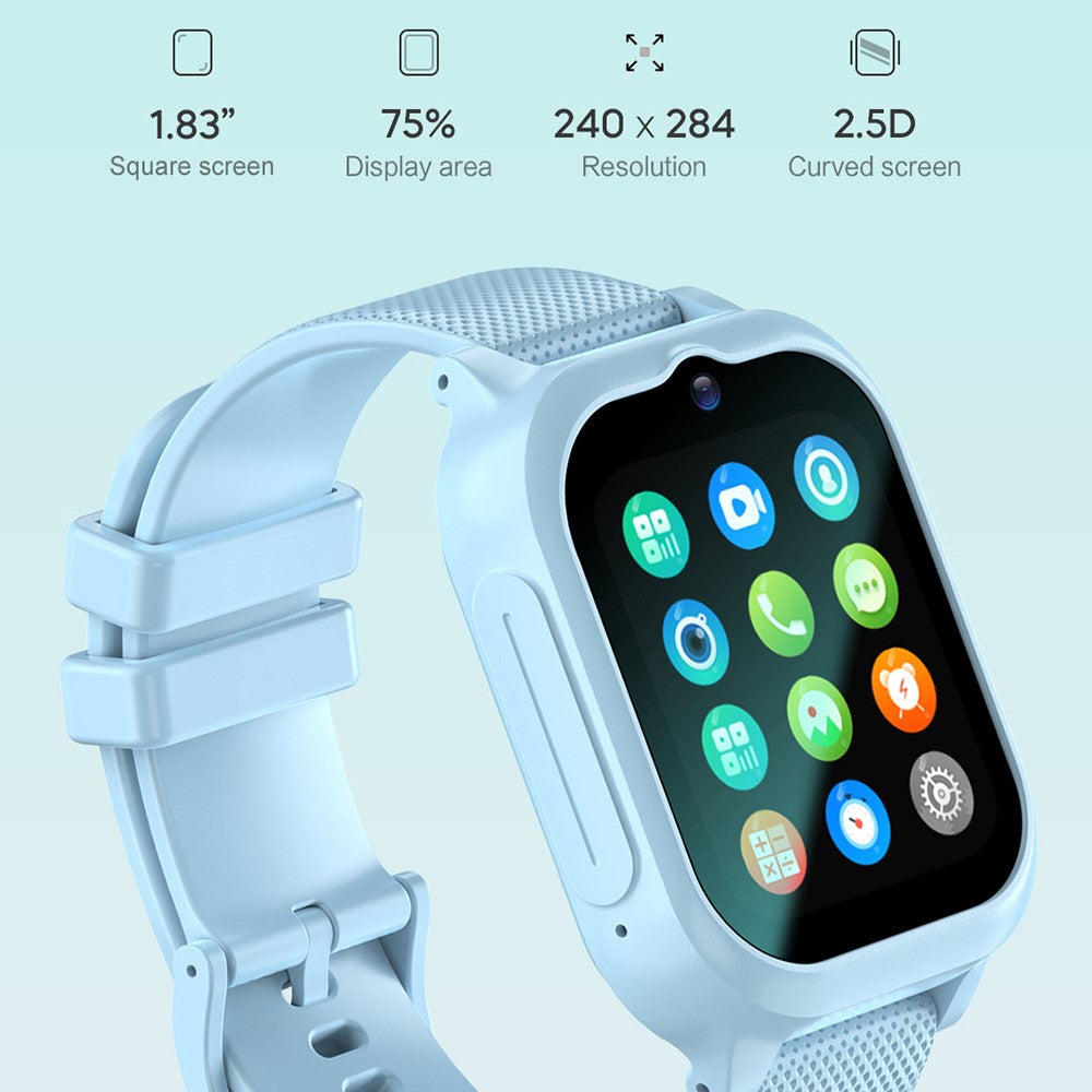 K26 1.83 inch Display Detachable Smart Watch 4G Call GPS Positioning Kids Watch with Lanyard+Silicone Case
