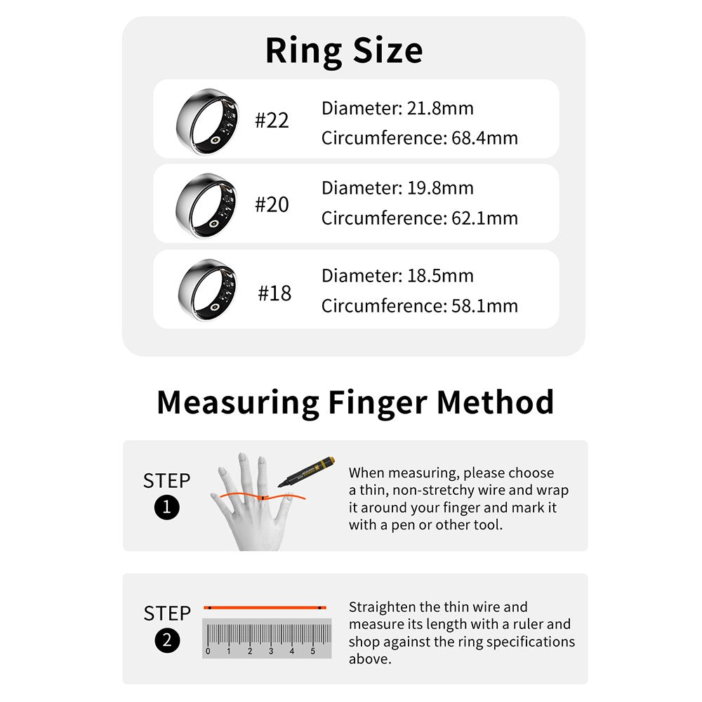 R09M Health Monitoring Smart Ring Multifunctional Bluetooth-compatible Smart Finger Ring