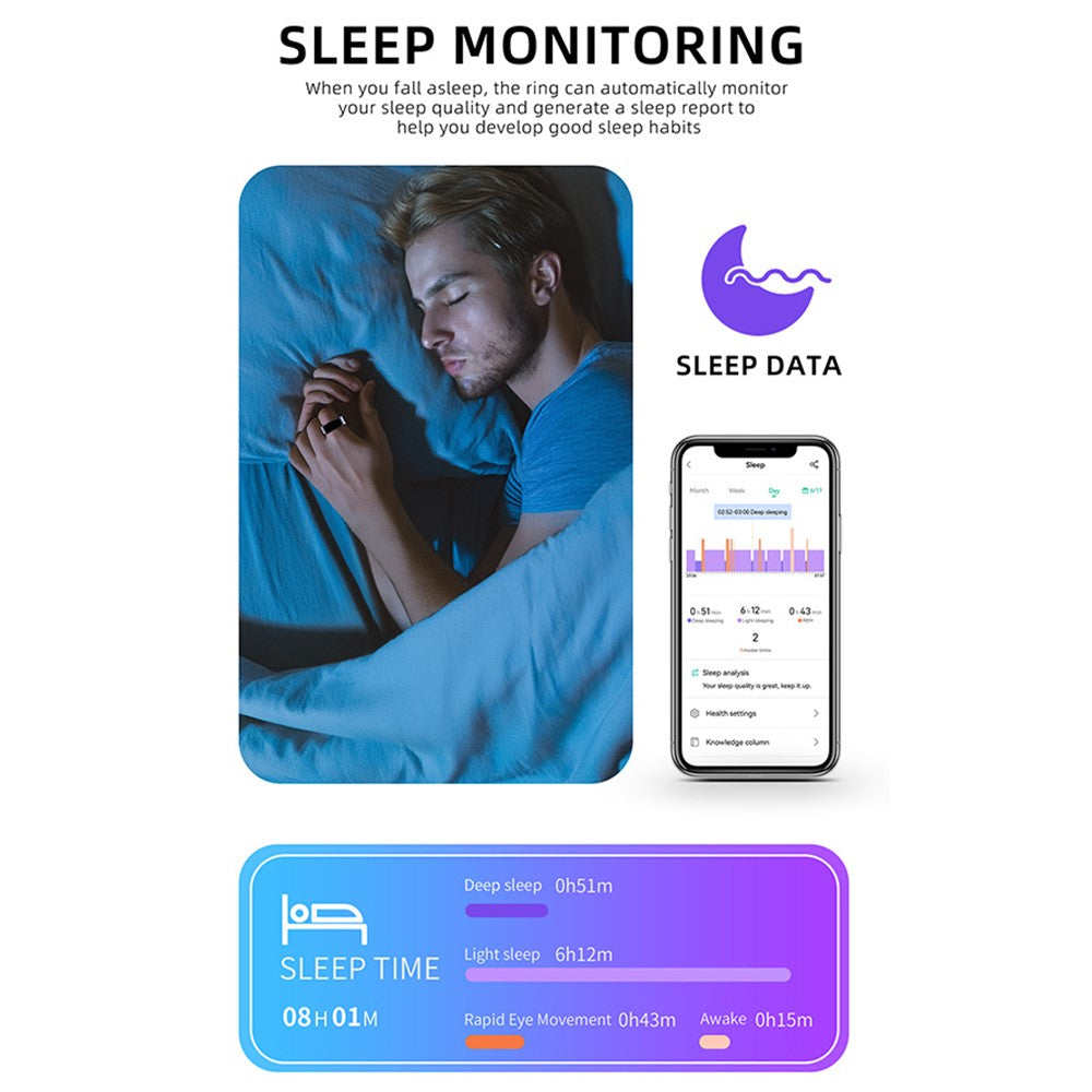 R11M Smart Ring Health Sleep Monitoring Fitness Tracker