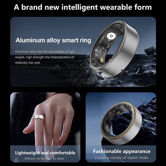 SR06 Aluminum Alloy Smart Ring Bluetooth-compatible Finger Health Tracker