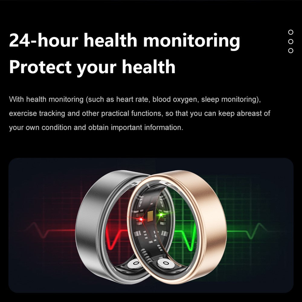 SR06 Aluminum Alloy Smart Ring Bluetooth-compatible Finger Health Tracker