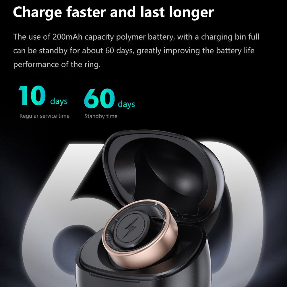 SR06 Aluminum Alloy Smart Ring Bluetooth-compatible Finger Health Tracker