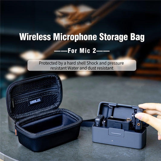STARTRC 1137446 Storage Bag for DJI Mic 2 Wireless Microphone PU Carrying Case