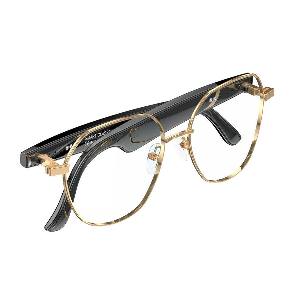 W100B Business Style AI Real-Time Translation Voice Assistant Smart Glasses Bluetooth-Compatible Fashion Eyewear