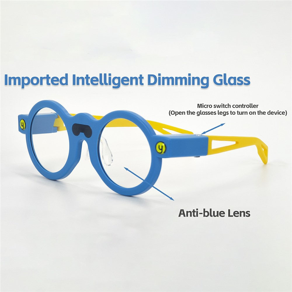 Children's Posture Correcting Smart Glasses Anti Blue Light Myopia Prevention Automatic Lens Dimming for Eye Protection