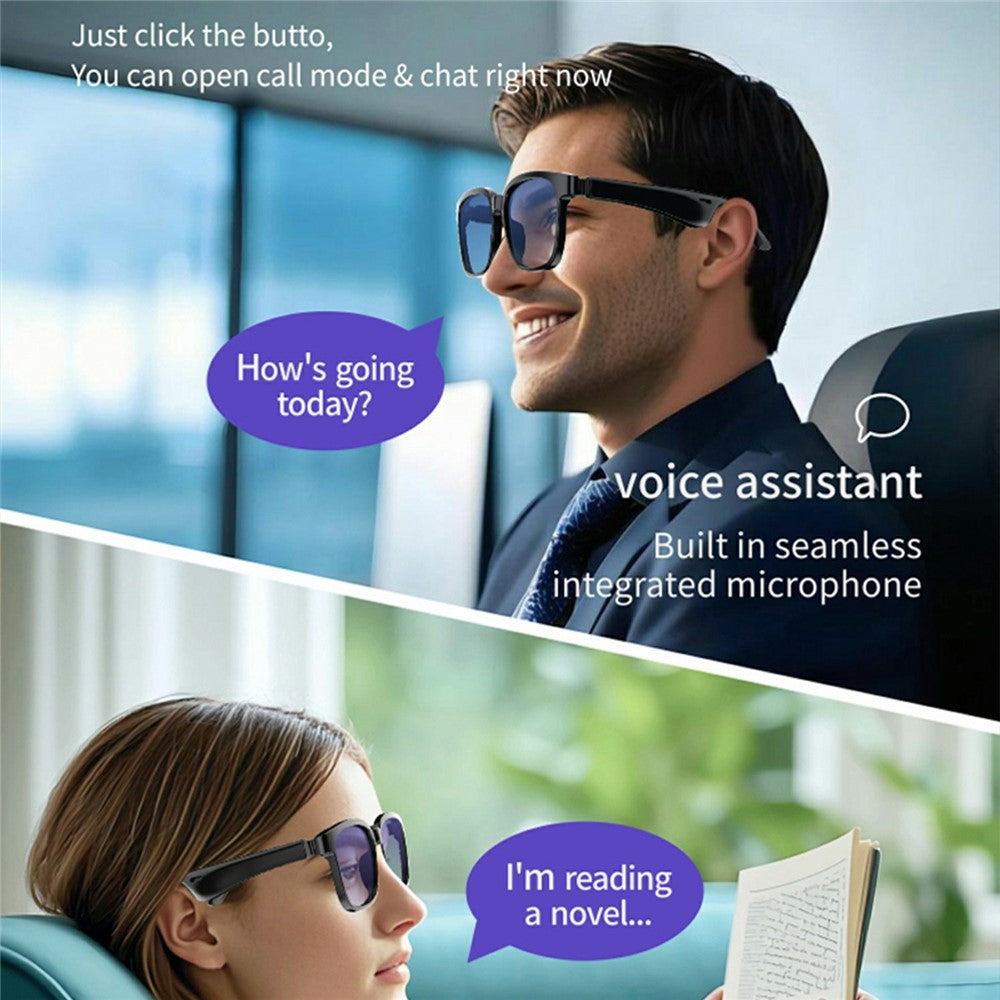 J20E Smart Glasses with Microphone Music Playback Voice Assistant Enabled IPX4 Waterproof