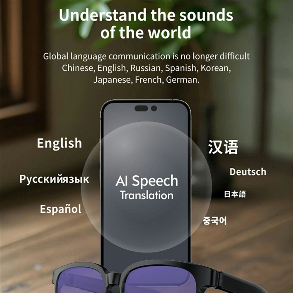 J20E Smart Glasses with Microphone Music Playback Voice Assistant Enabled IPX4 Waterproof