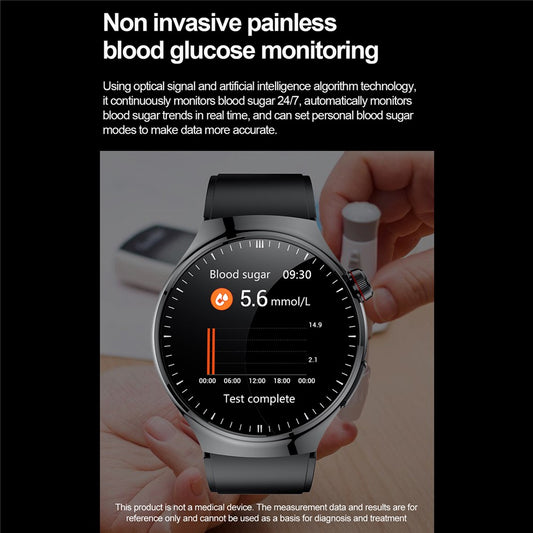 TK26 AMOLED Round Watch Organ Detection Health Monitoring Bluetooth-compatible Calling Smart Watch, Silicone Strap