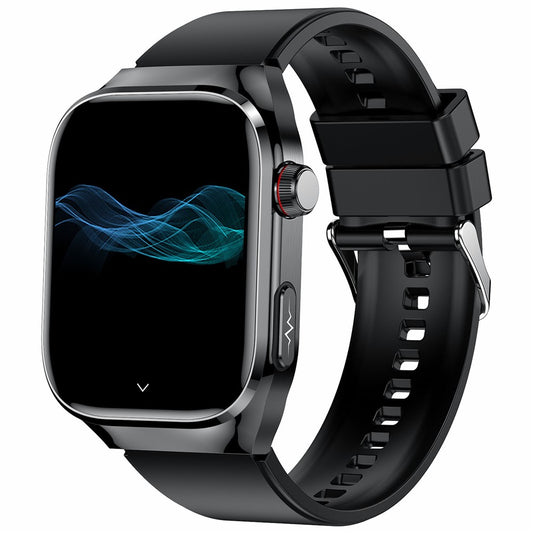 TK16 2.04-inch AMOLED Screen Smart Watch ECG Micro-Physical Examination Heart Rate Monitor, Silicone Strap