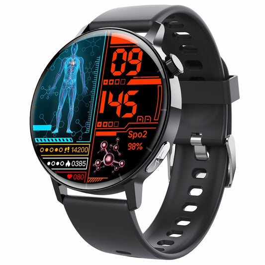 F67 Pro ECG Blood Sugar Uric Acid Monitoring Smart Watch 1.41-inch Round Sport Watch
