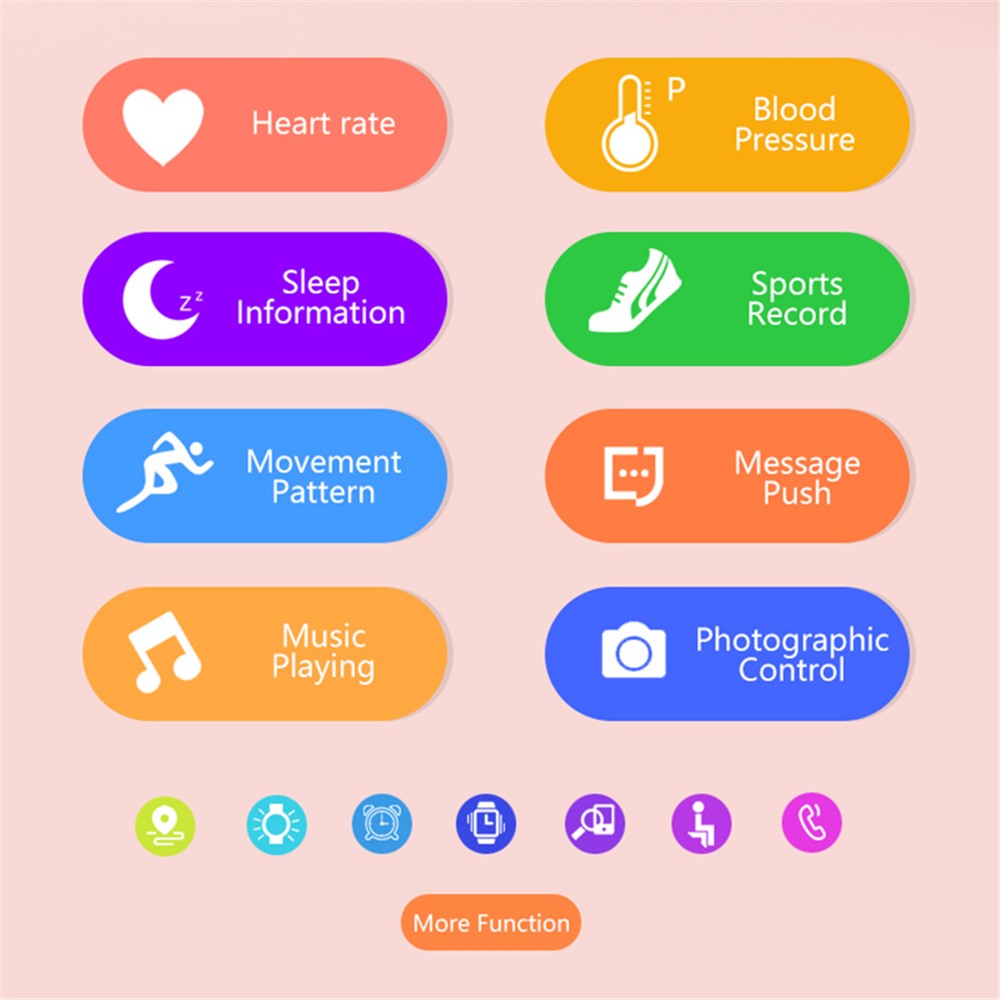 H97 IP68 Waterproof Music Player Heart Rate Sleep Monitor Children Smart Watch