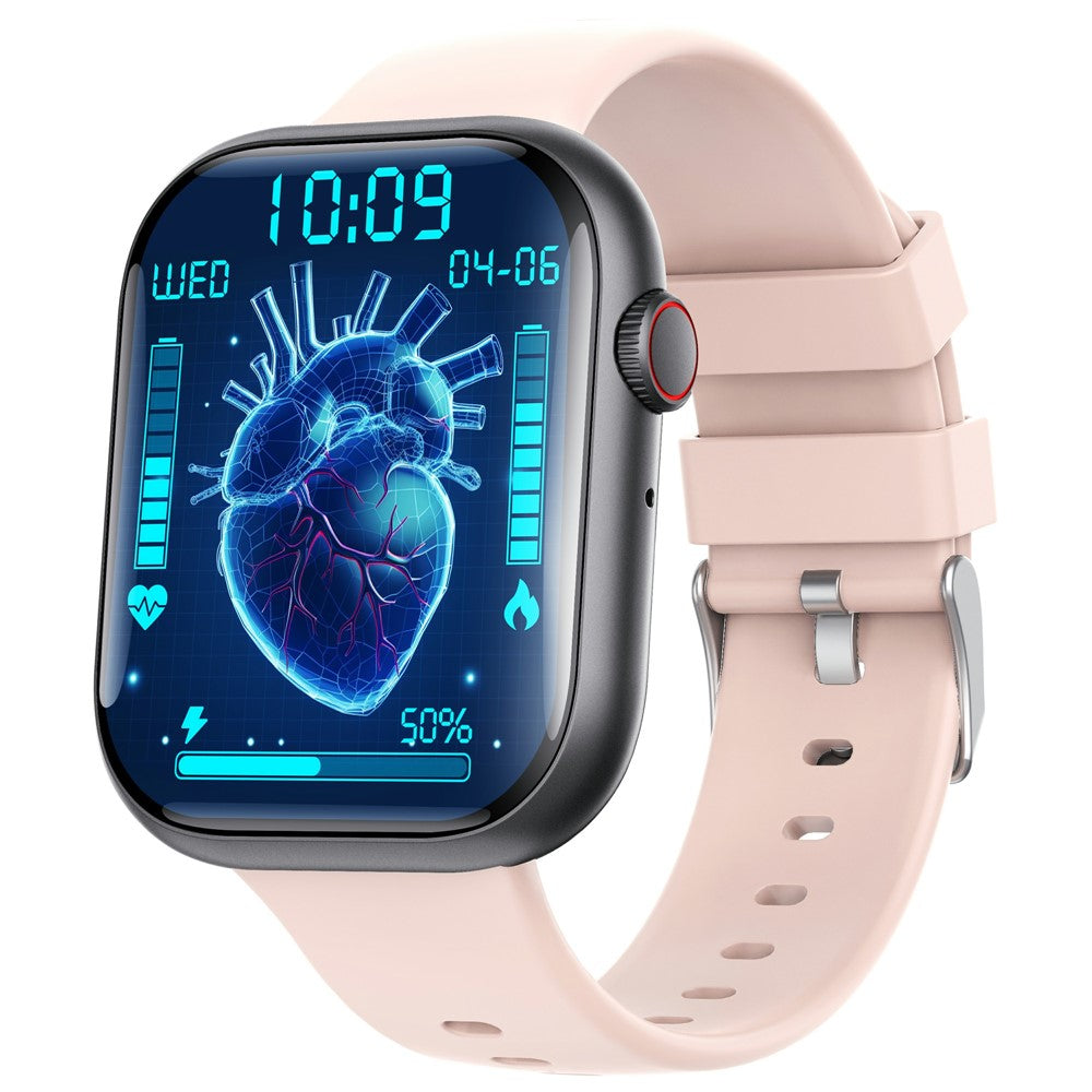 F70 Smart Watch Blood Glucose Health Monitoring Breathing Training Sports Watch, Silicone Strap