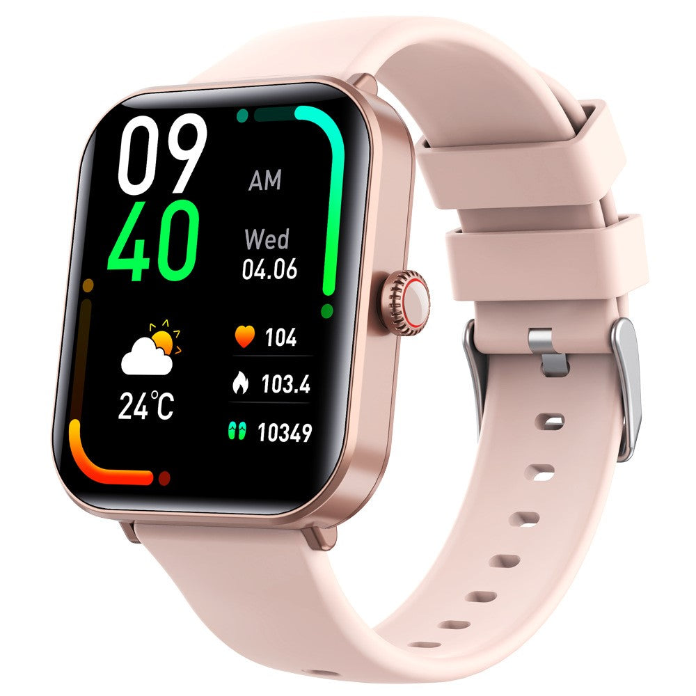 F57pro Smart Watch with Heart Rate, Blood Pressure Monitoring, Bluetooth-compatible Call, Sports Bracelet, Silicone Strap