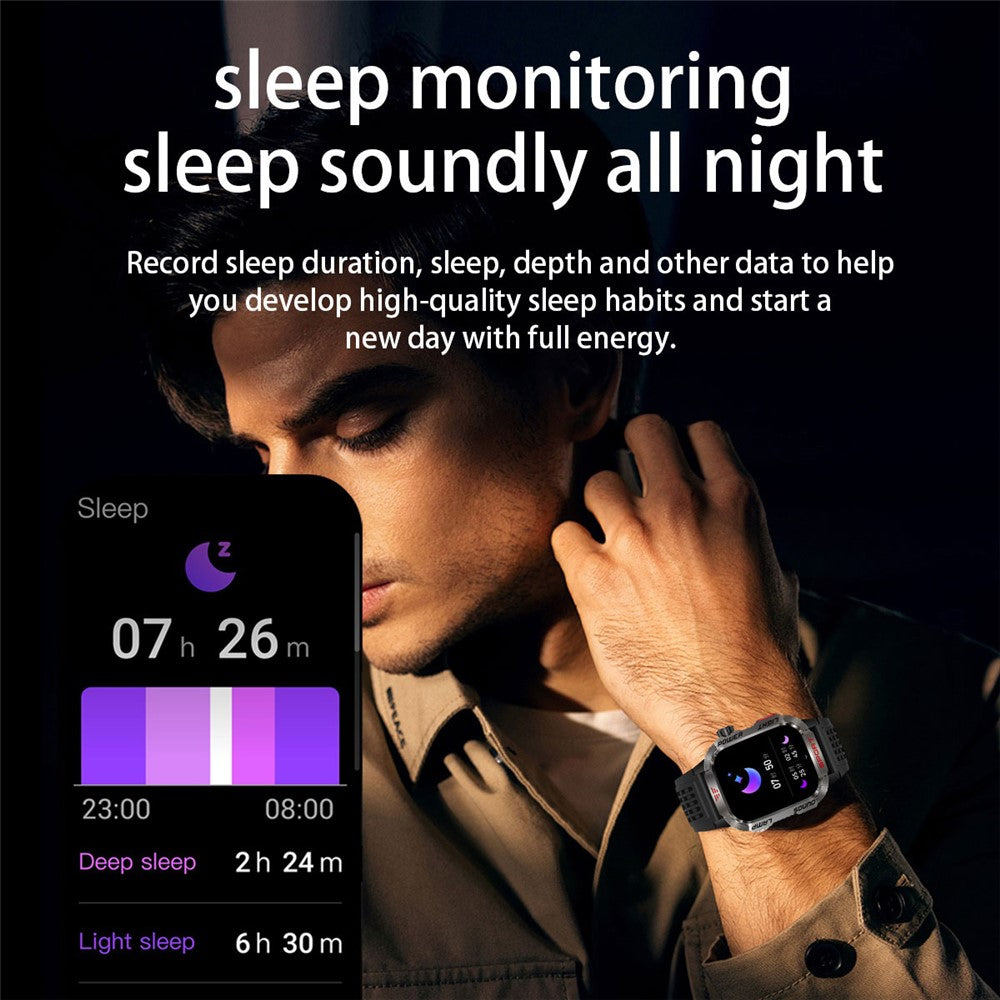 HT29 Banknote Detection Flashlight Compass Altitude Test Smart Watch Health Monitoring Waterproof Sports Watch