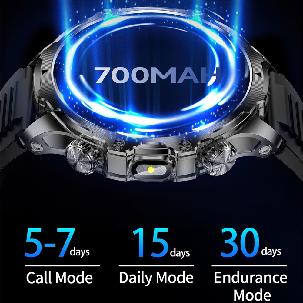 AK75 Silicone Strap Smart Watch Bluetooth-compatible Call Heart Rate Sleep Health Monitoring Sports Watch