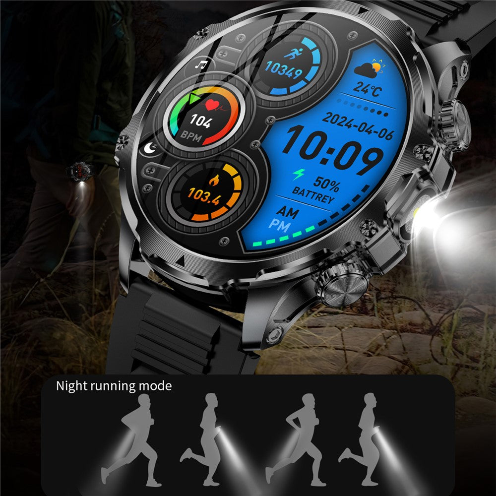 AK75 Silicone Strap Smart Watch Bluetooth-compatible Call Heart Rate Sleep Health Monitoring Sports Watch