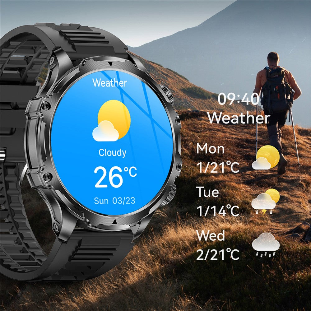 AK75 Silicone Strap Smart Watch Bluetooth-compatible Call Heart Rate Sleep Health Monitoring Sports Watch