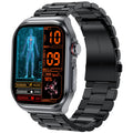 ET585 Smart Watch SOS Emergency Call ECG Function Bracelet with Steel Strap