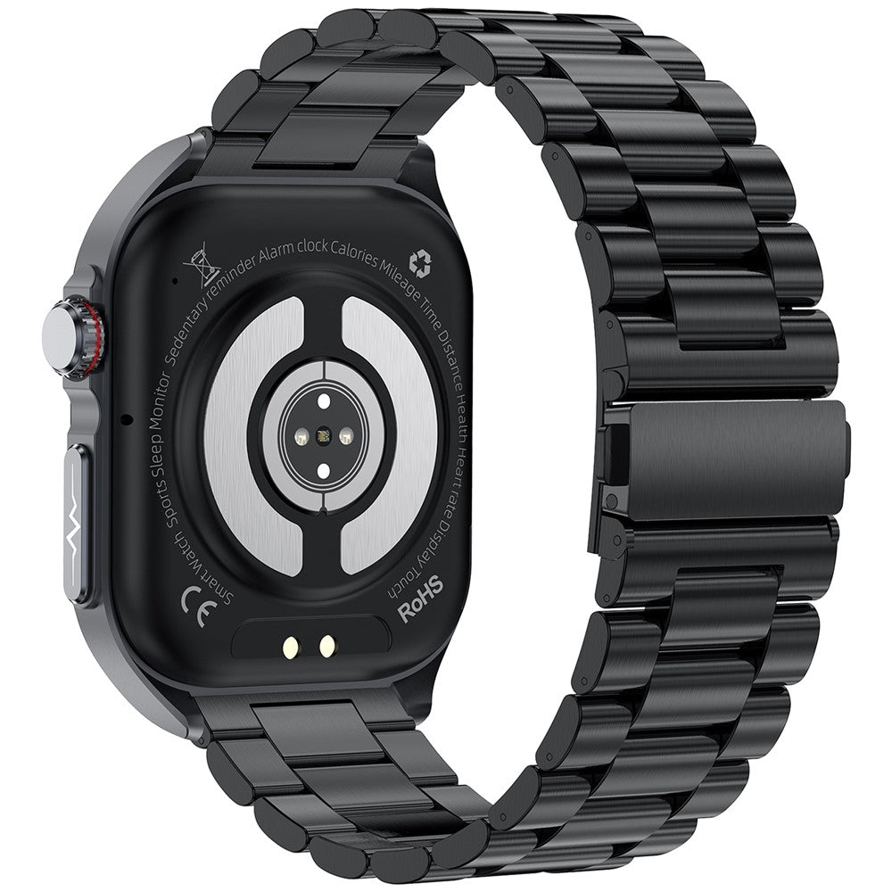 ET585 Smart Watch SOS Emergency Call ECG Function Bracelet with Steel Strap