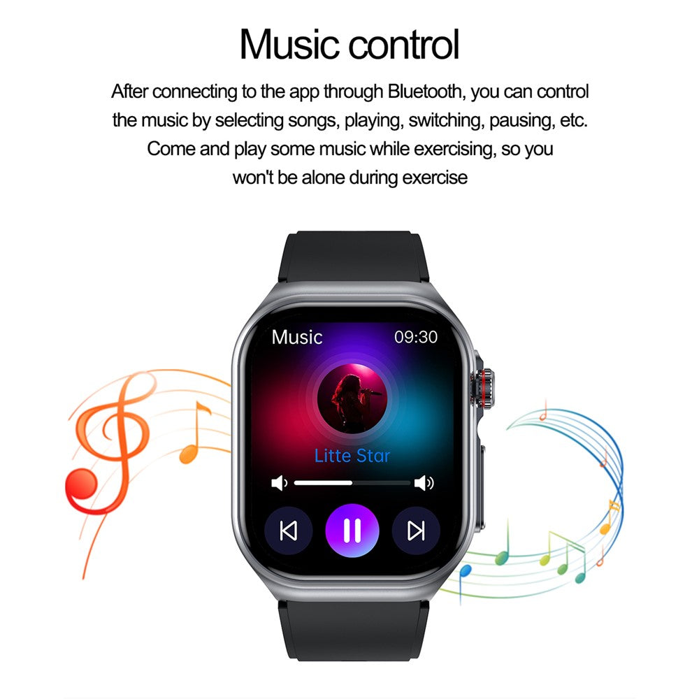 ET585 Smart Watch SOS Emergency Call ECG Function Bracelet with Silicone Strap