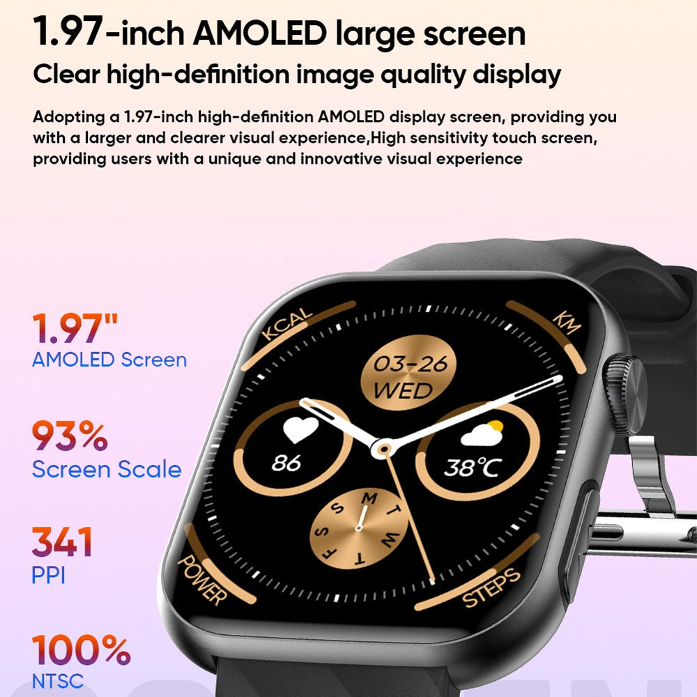 MT500 Smart Watch AMOLED Screen ECG Heart Rate Monitor Bluetooth-compatible Call Bracelet
