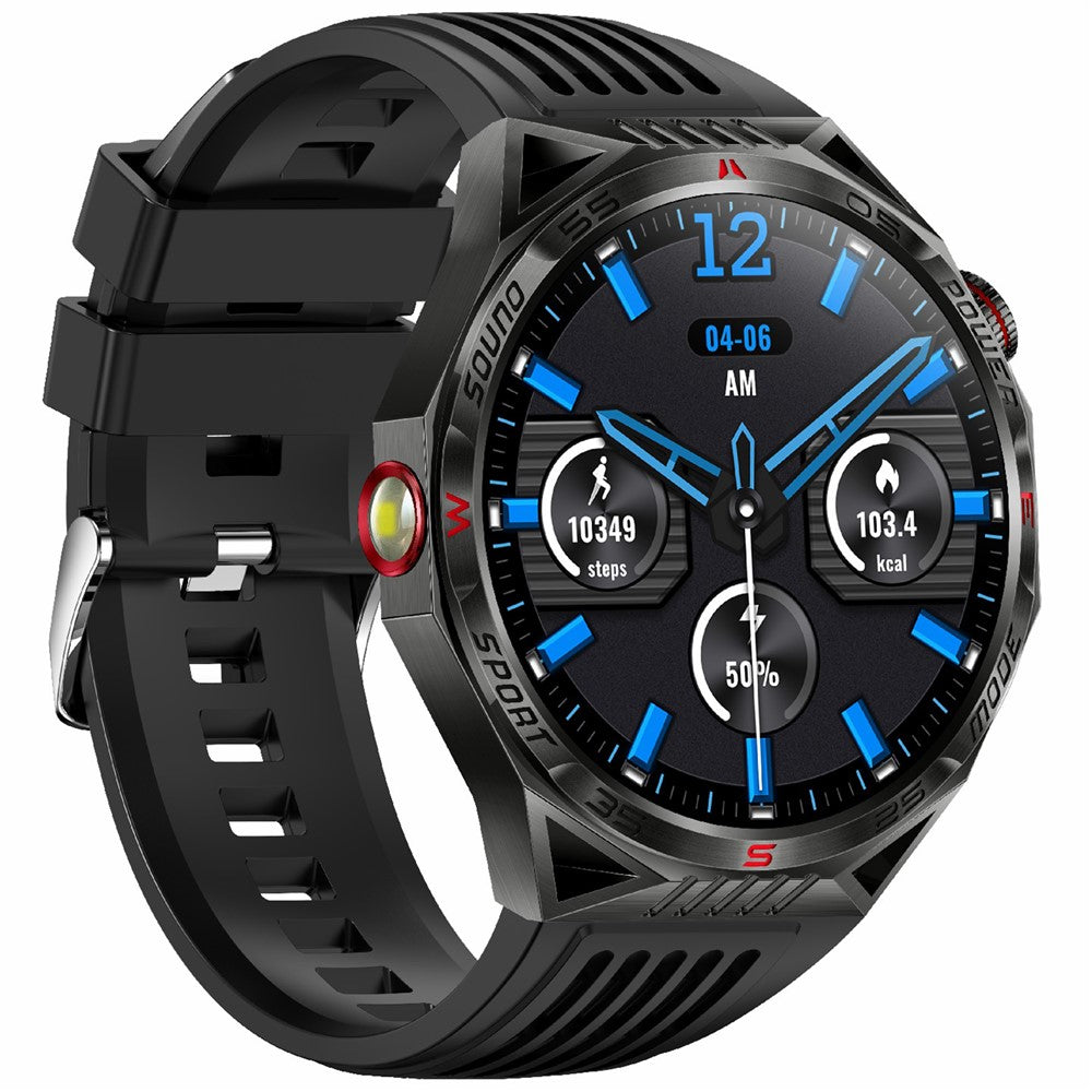 HT28 1.85 inch Screen Smart Watch Bluetooth-compatible Call Bracelet with Compass, Flashlight Function