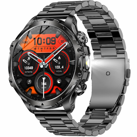 AK75 Steel Strap Smart Watch Bluetooth-compatible Call Waterproof Health Monitoring Sports Watch