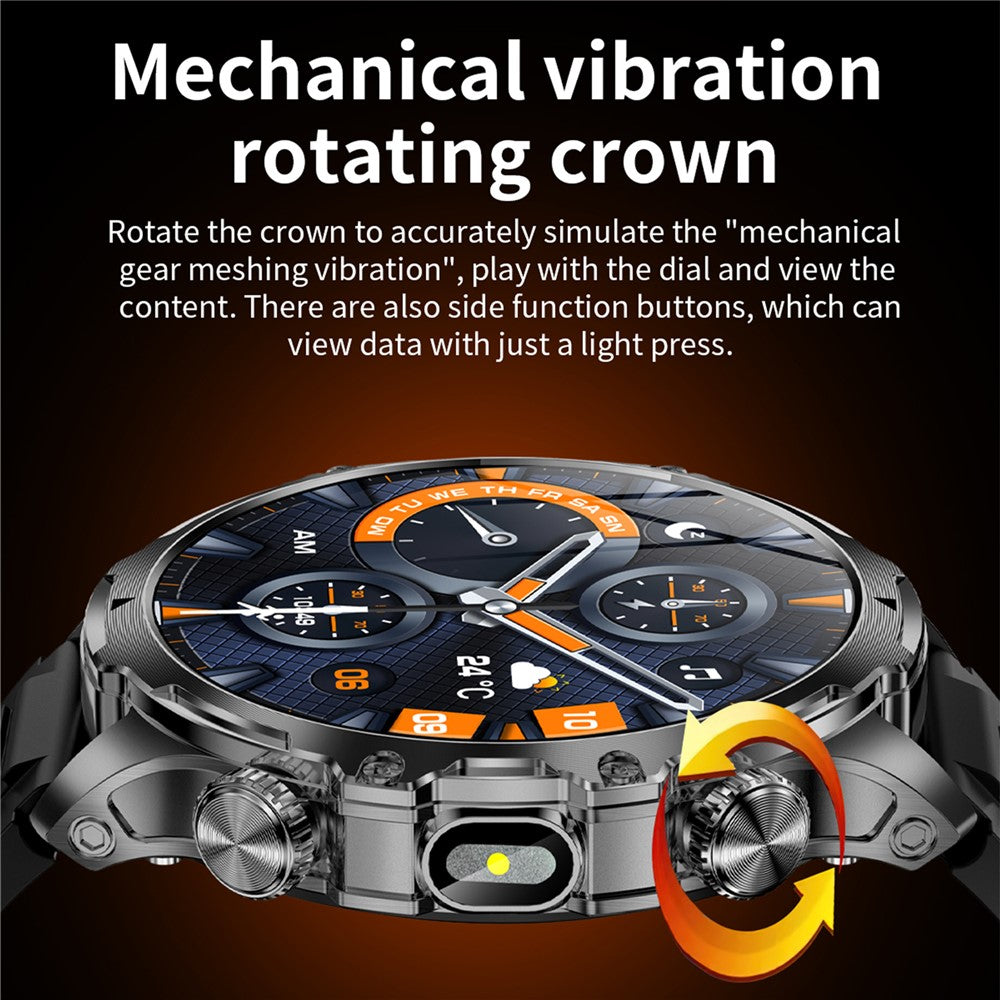 AK75 Steel Strap Smart Watch Bluetooth-compatible Call Waterproof Health Monitoring Sports Watch
