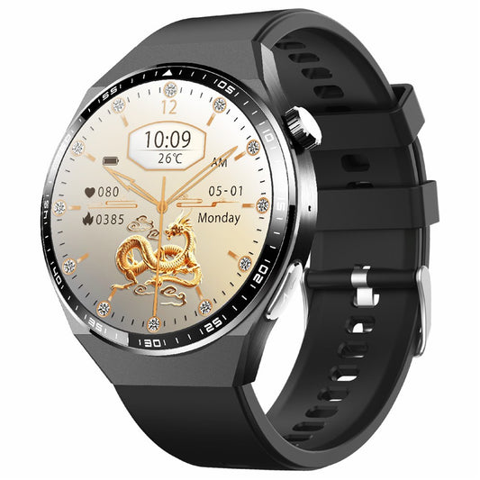 F800 Bluetooth-compatible Call Smart Watch Blood Oxygen ECG Monitor SOS Sports Bracelet, Silicone Strap