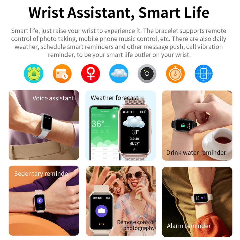 H37 1.57-inch Square Screen Bluetooth-compatible Call Smart Watch Heart Rate Blood Oxygen Monitor Sports Watch