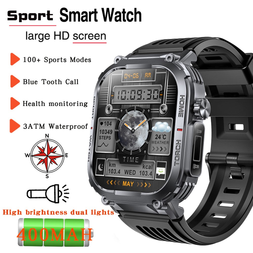 S320B 2.02-inch Bluetooth-compatible Call Smart Watch Health Monitoring Compass Function Waterproof Sports Watch