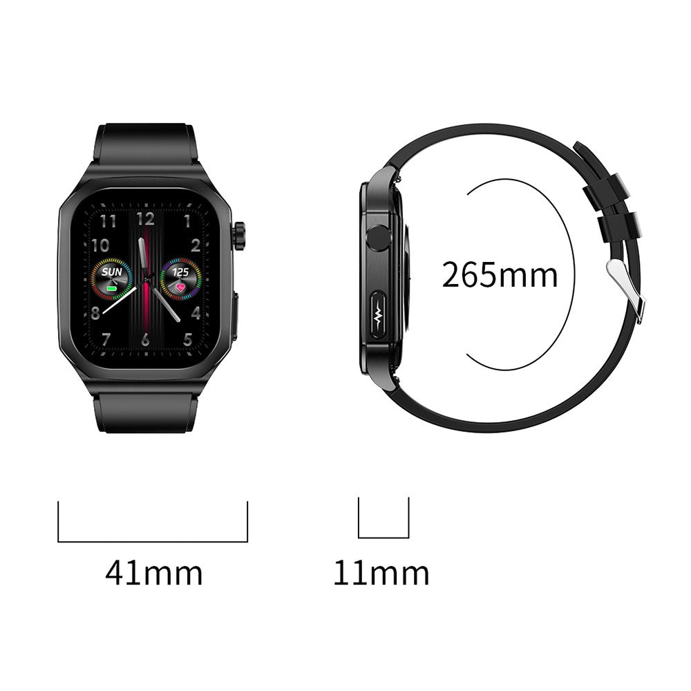 ET280 ECG Smart Watch Monitoring Blood Oxygen SOS Bracelet Wrist Band with Silicone Strap