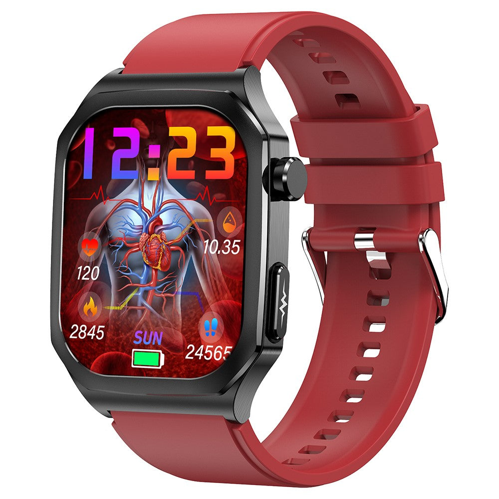 ET280 ECG Smart Watch Monitoring Blood Oxygen SOS Bracelet Wrist Band with Silicone Strap