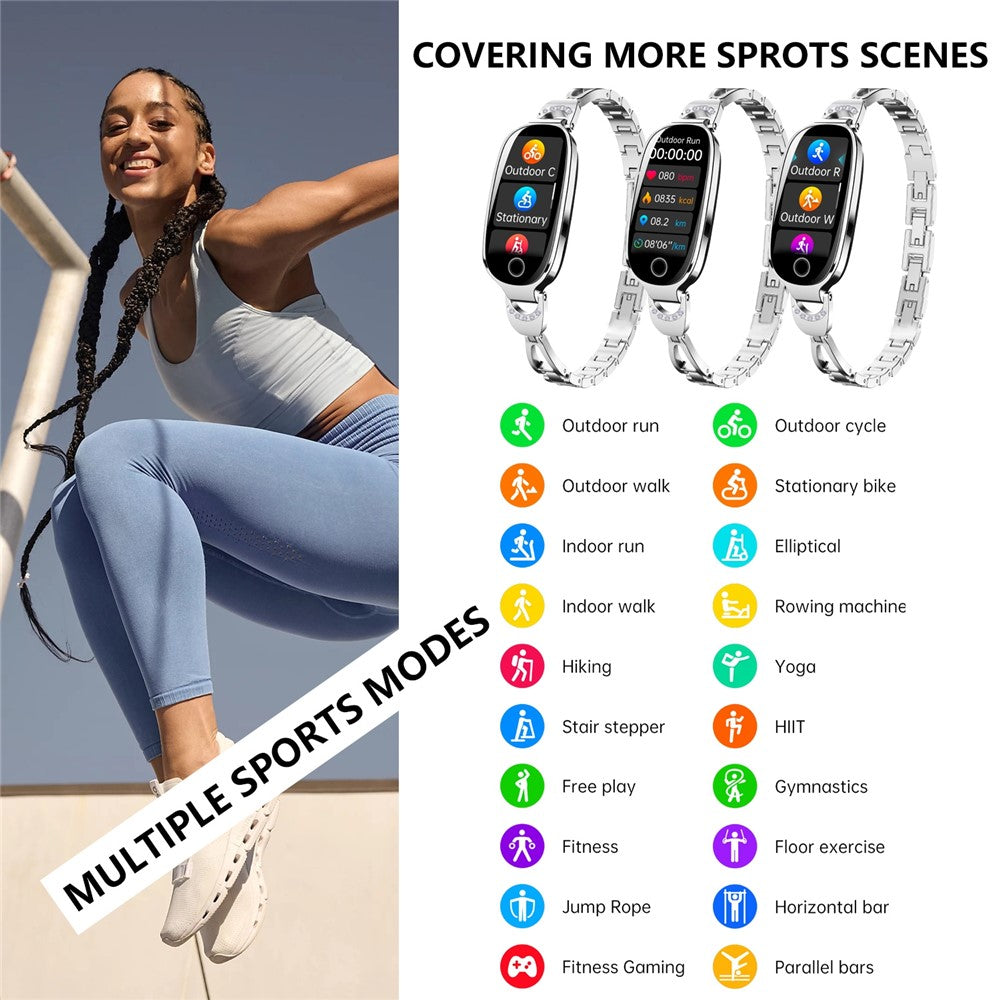 F81 Women's Bangle Watch Smart Watch Bluetooth-compatible Call Sleeping Monitor Sports Tracker