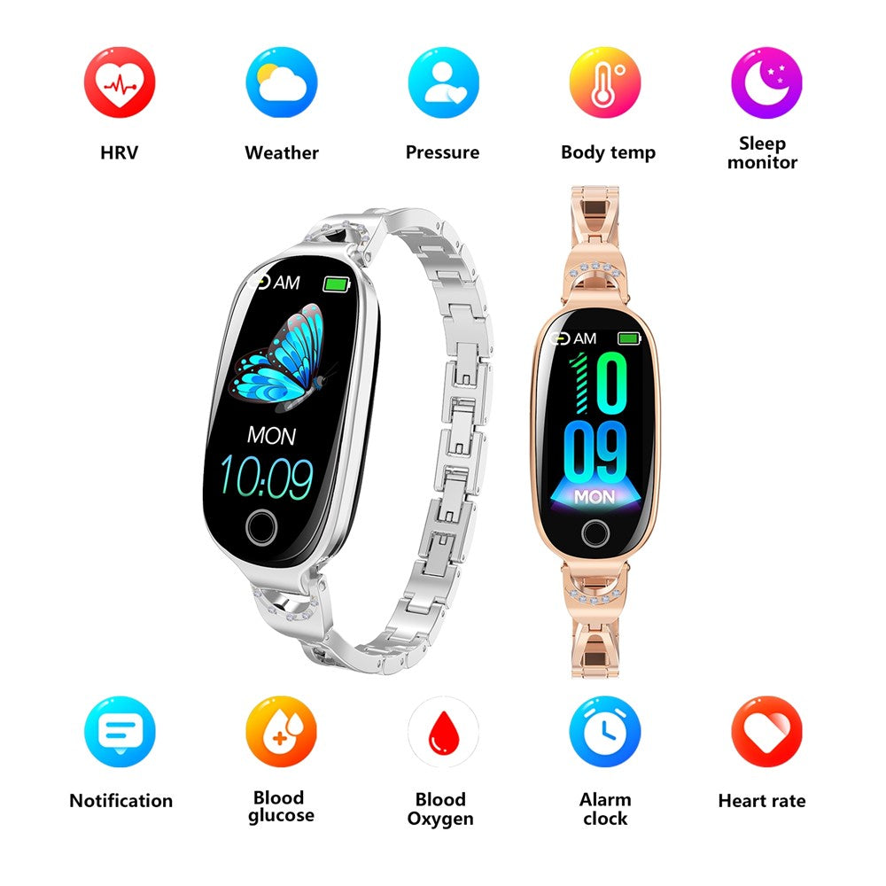 F81 Women's Bangle Watch Smart Watch Bluetooth-compatible Call Sleeping Monitor Sports Tracker