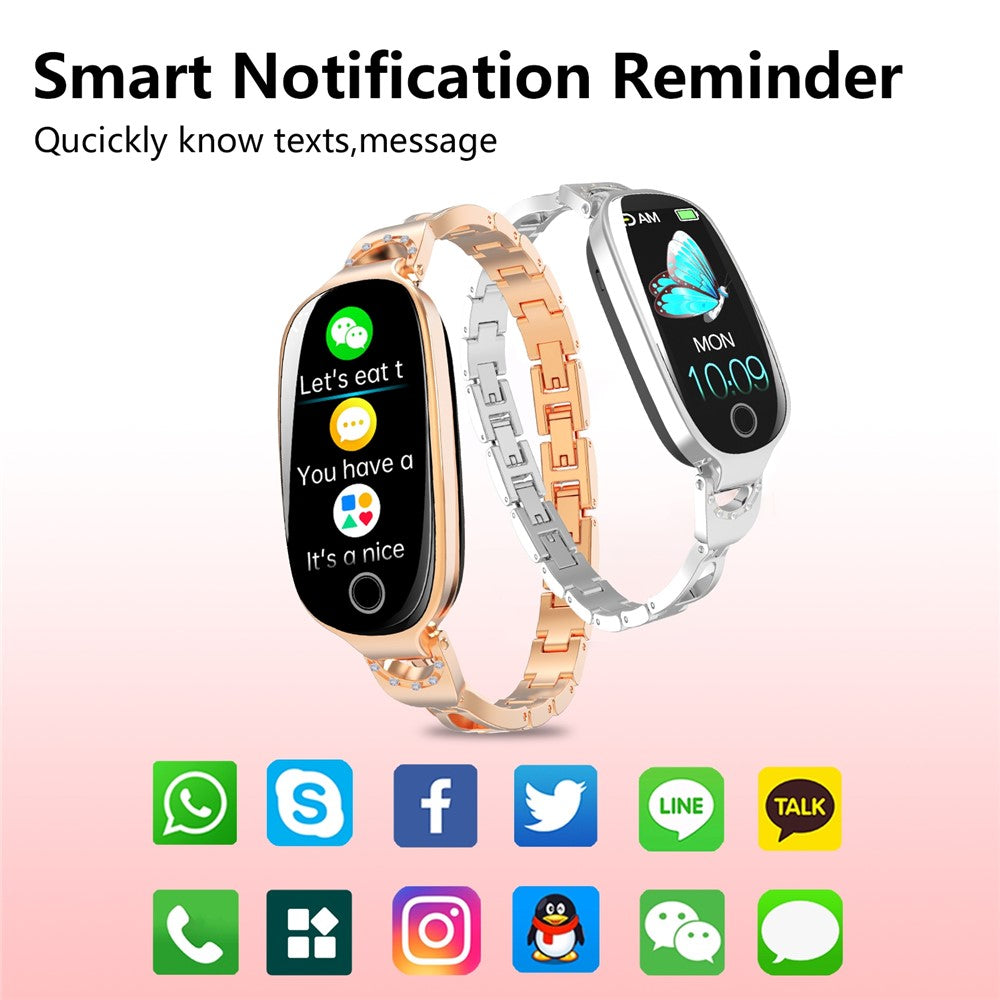 F81 Women's Bangle Watch Smart Watch Bluetooth-compatible Call Sleeping Monitor Sports Tracker